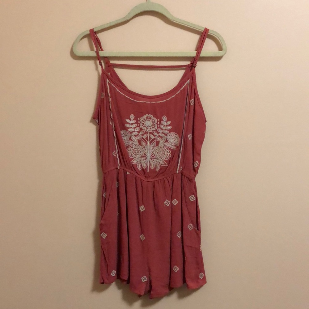 Miami embroidered romper